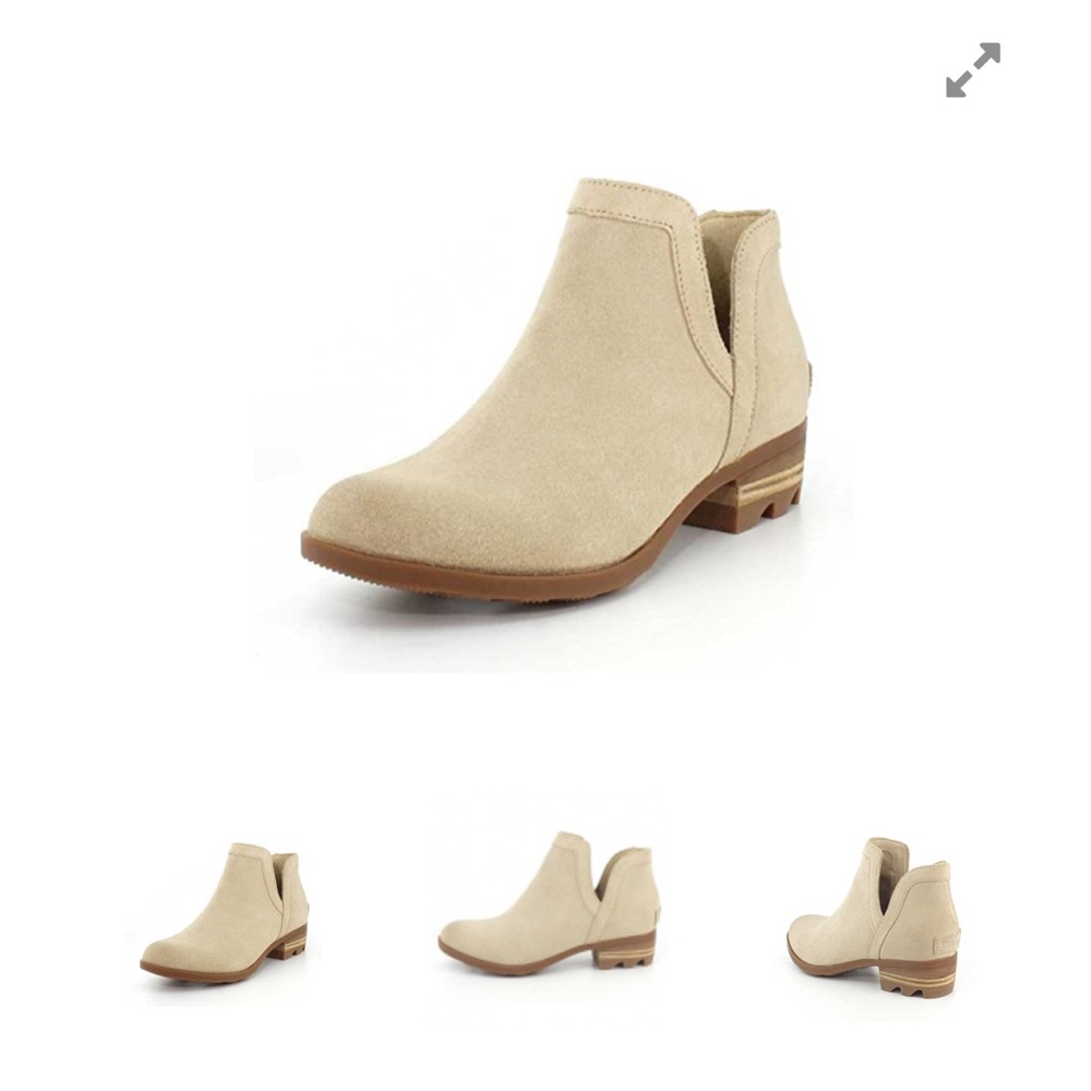 SOREL - Women's Lolla Cut Out Bootie-Suede Ankle Boot with Stacked Heel